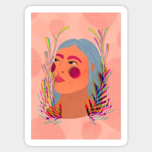 Female portrait Sticker